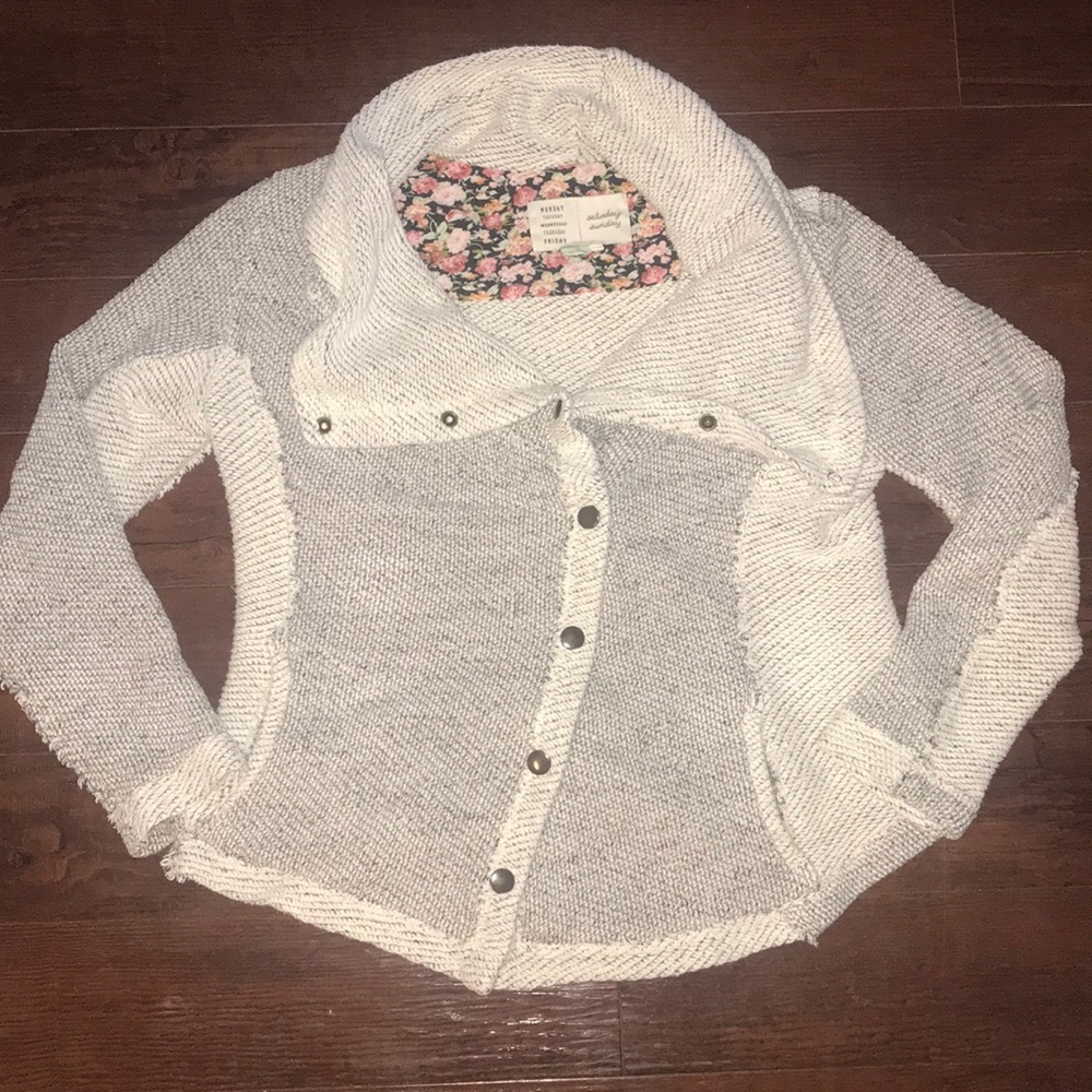 Anthropologie Saturday Sunday Grey sweater XS